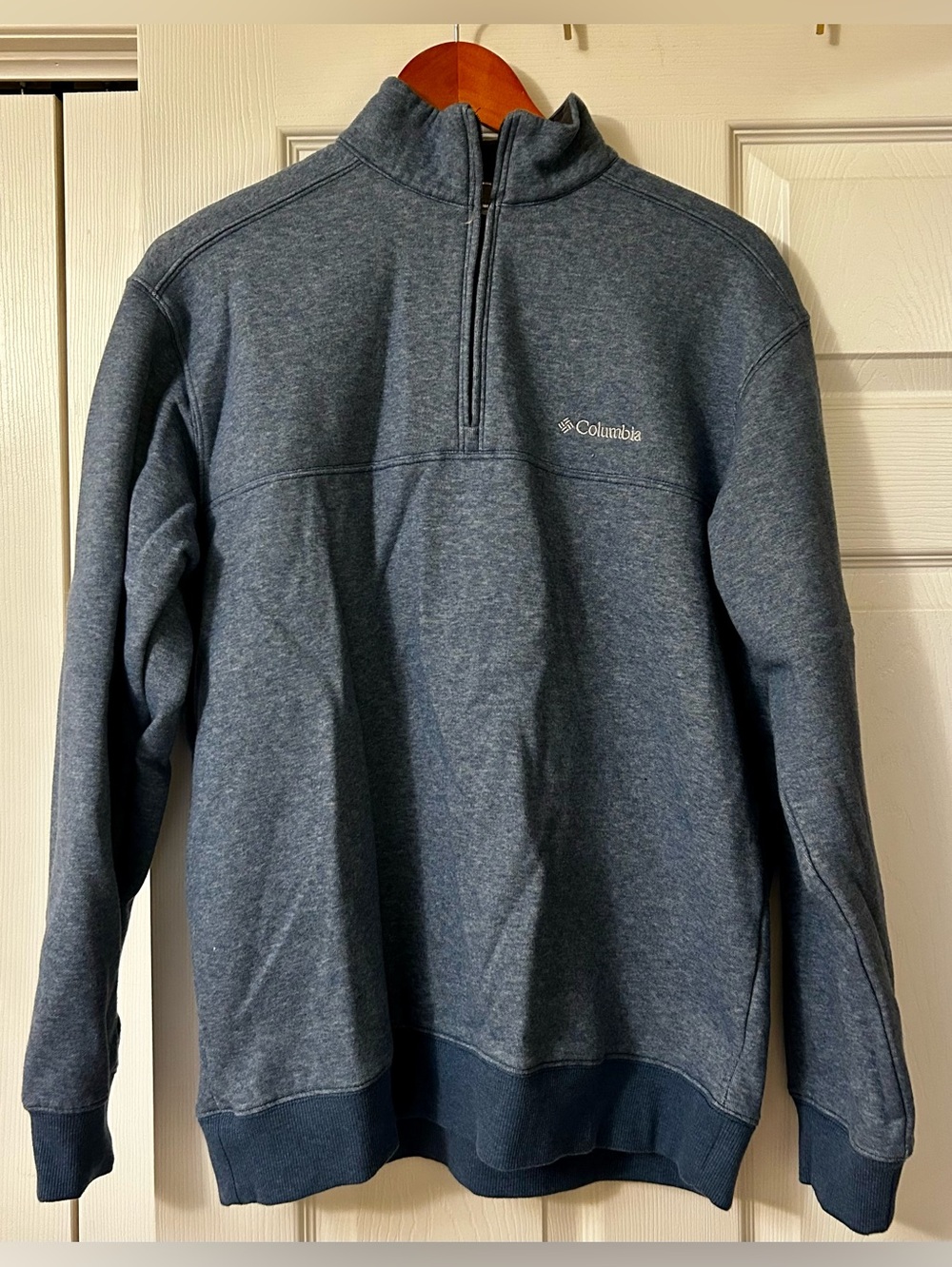 Columbia 1/4 zip Navy Unisex Pullover Medium